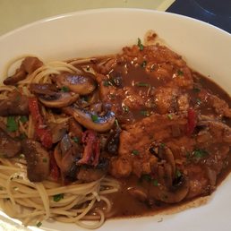 Toscana Italian Kitchen signature dishes Veal Saltimbocca, Manicotti, Chicken Marsala.